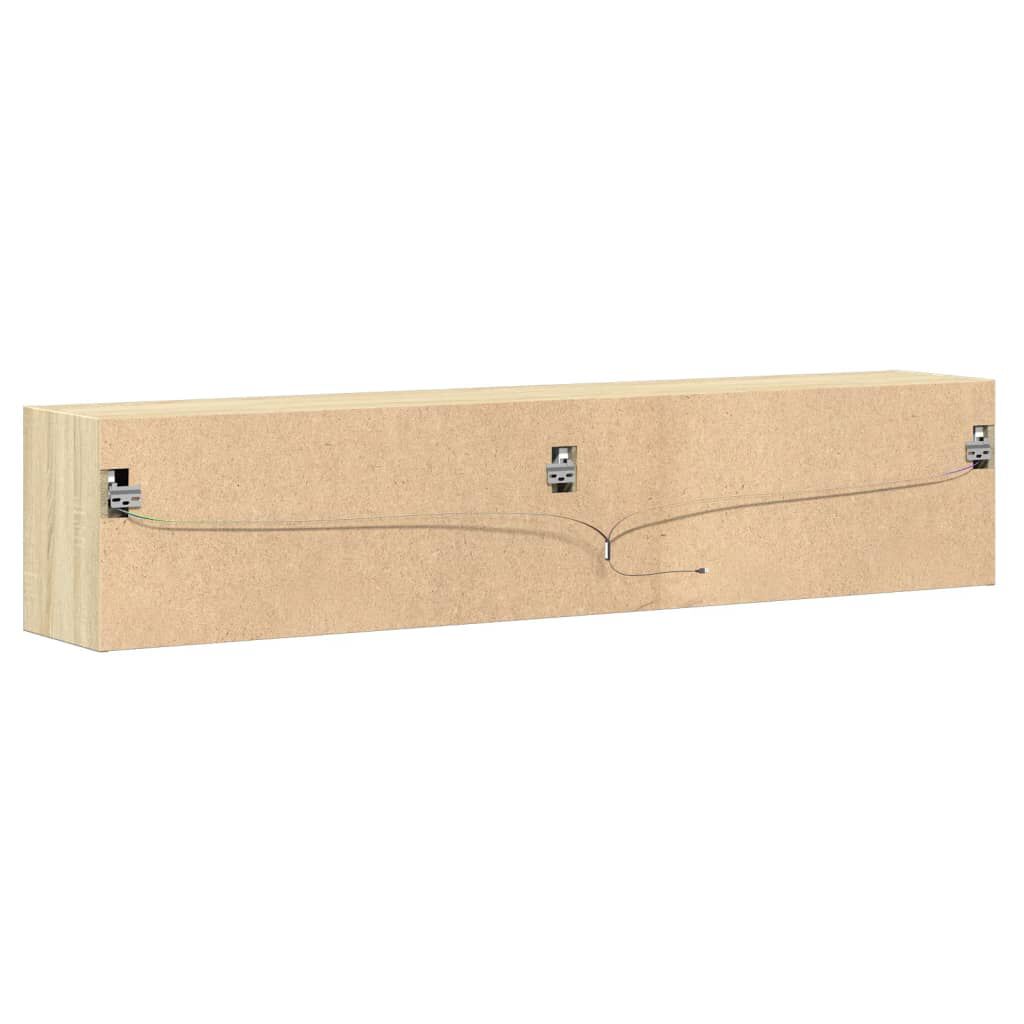 vidaXL Έπιπλο Τοίχου Τηλεόρασης με LED Sonoma Δρυς 180x31x38 εκ.