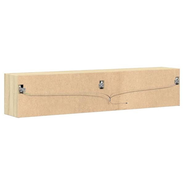 vidaXL Έπιπλο Τοίχου Τηλεόρασης με LED Sonoma Δρυς 180x31x38 εκ.