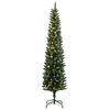 vidaXL Χριστουγεννιάτικο Δέντρο Slim Αρθρωτό με 300 LED 240 εκ.