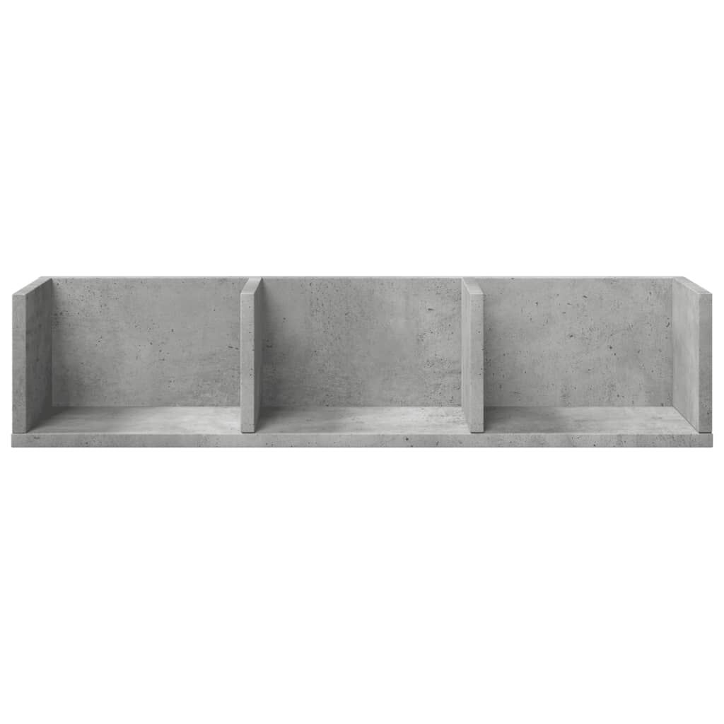 vidaXL Ντουλάπια Τοίχου 2 τεμ. Γκρι Σκυρ. 75x18x16,5 εκ. Επεξ. Ξύλο