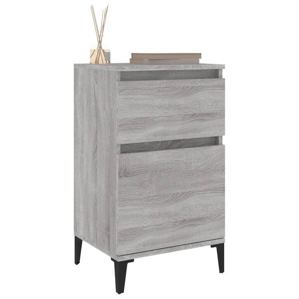 vidaXL Κομοδίνο Γκρι Sonoma 40x35x70 εκ.