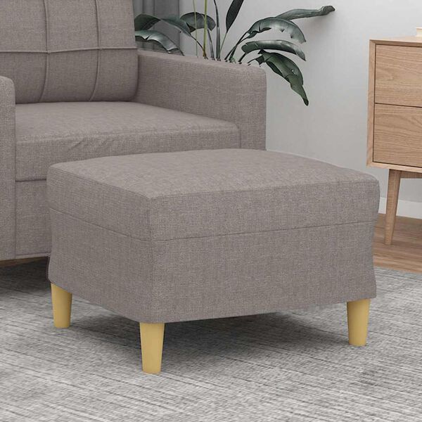 vidaXL Υποπόδιο Taupe 60x50x41 εκ. Υφασμάτινο