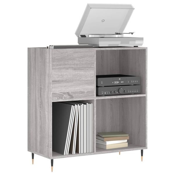 vidaXL Δισκοθήκη Γκρι Sonoma 84,5 x 38 x 89 εκ. από Επεξεργασμένο Ξύλο