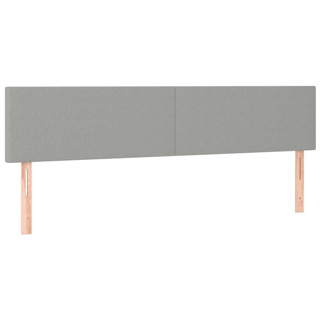 vidaXL Κρεβάτι Boxspring με Στρώμα & LED Αν.Γκρι 200x200εκ. Υφασμάτινο