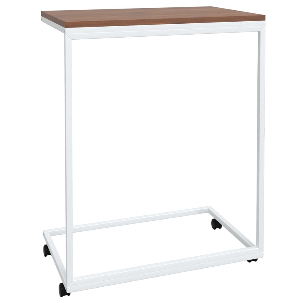 vidaXL Βοηθητικό Τραπέζι με Ρόδες Λευκό 55 x 35 x 70 εκ. Επεξ. Ξύλο
