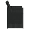 vidaXL Καρέκλες Κήπου 4 τεμ. Μαύρες από Συνθετικό Ρατάν με Μαξιλάρια