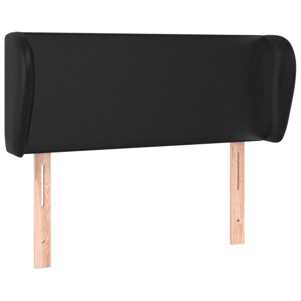 vidaXL Κεφαλάρι με Πτερύγια Μαύρο 103x23x78/88 εκ. Συνθετικό Δέρμα