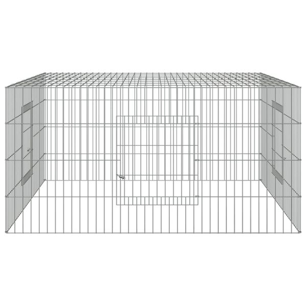 vidaXL Κλουβί Κουνελιών 110x110x55 εκ. από Γαλβανισμένο Σίδερο