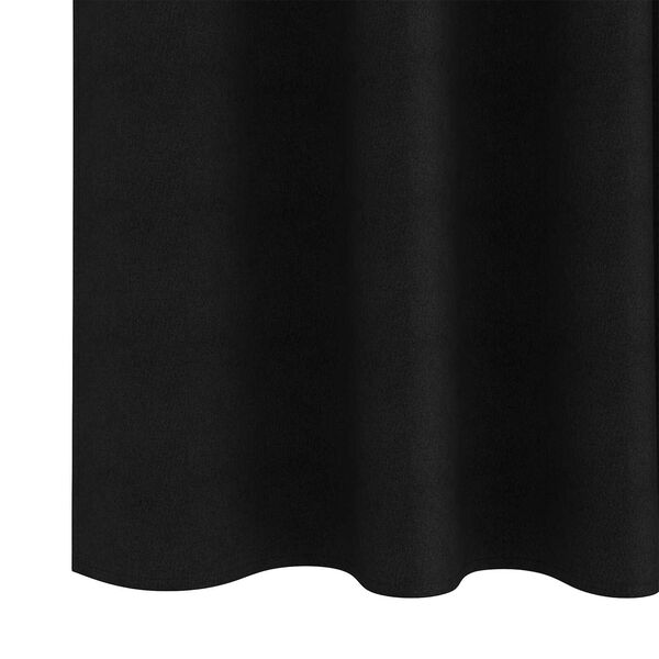 vidaXL Κουρτίνες με κουρτίνες 2 pcs Μαύρο 260 x 140 εκ. Πολυεστέρας
