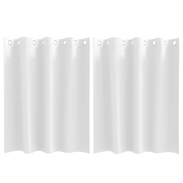 vidaXL Κουρτίνες 2 pcs Καθαρό Λευκό 140 x 140 cm Πολυεστέρας