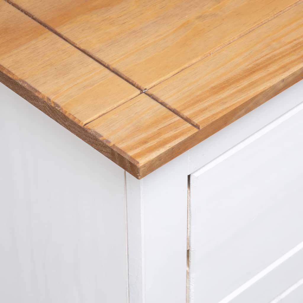 vidaXL Μπουφές Λευκός 93 x 40 x 80 εκ. από Ξύλο Πεύκου Σειρά Panama
