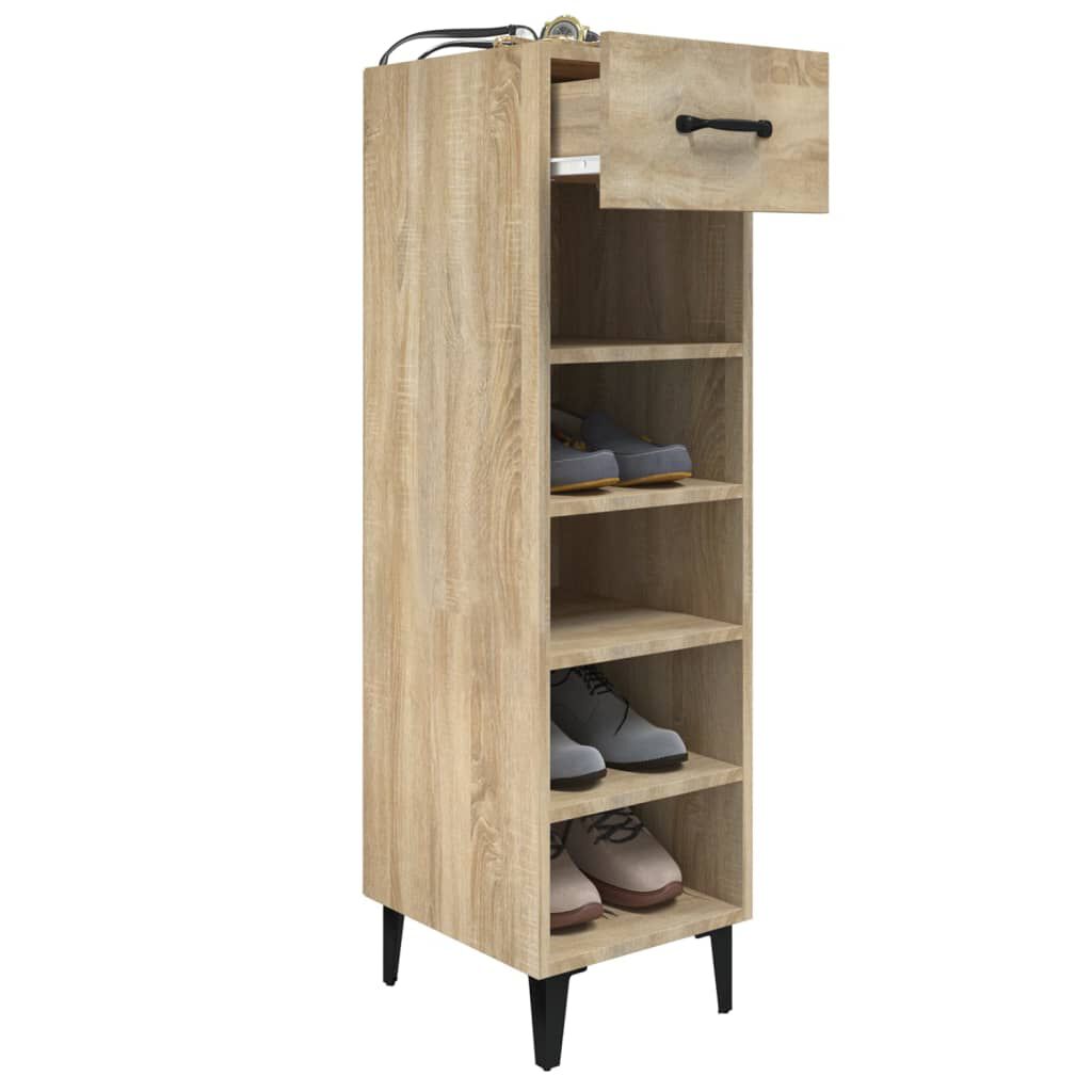 vidaXL Παπουτσοθήκη Sonoma Δρυς 30x35x105 εκ. από Επεξεργασμένο Ξύλο
