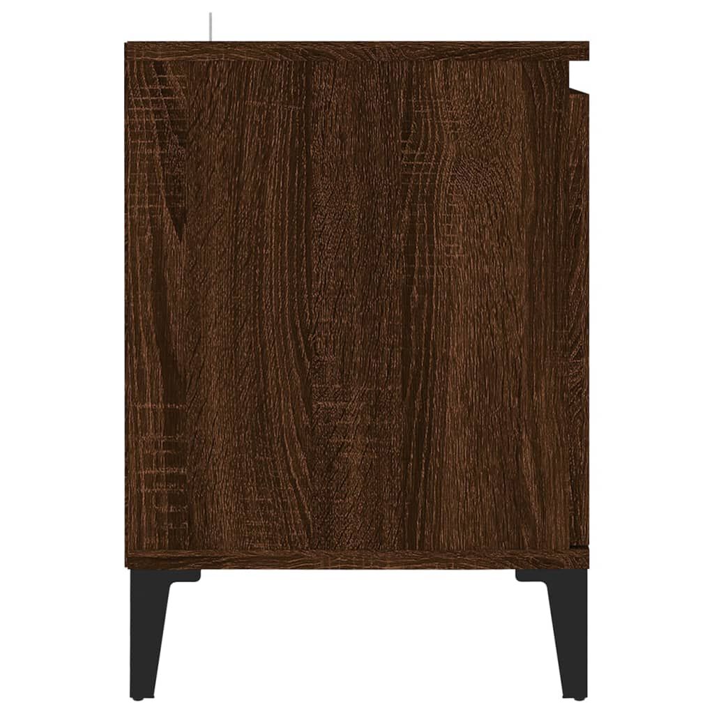 vidaXL Έπιπλο Τηλεόρασης Καφέ Δρυς 103,5x35x50 εκ. με Μεταλλικά Πόδια