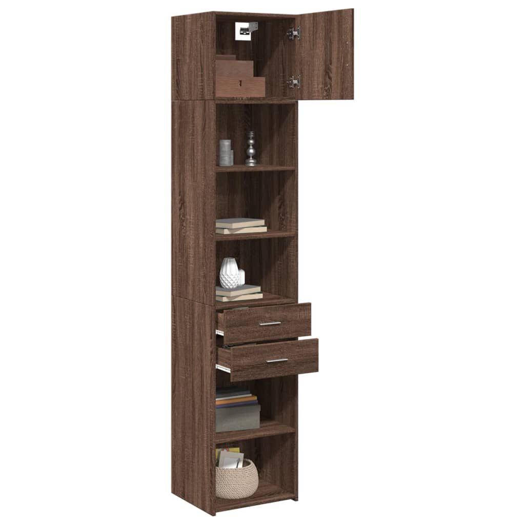 vidaXL Ντουλάπι Αποθήκευσης Στενό Δρυς 45x42,5x225 εκ. Επεξεργ. Ξύλο
