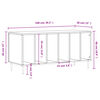vidaXL Έπιπλο Δίσκων Μαύρο 100 x 38 x 48 εκ. από Επεξεργασμένο Ξύλο