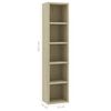 vidaXL Έπιπλο για CD Χρώμα Sonoma Δρυς 21x16x93,5 εκ. από Μοριοσανίδα