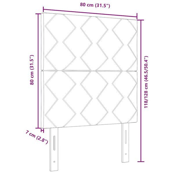 vidaXL Υφασμάτινο Κεφαλάρι Geometric με κεφαλάρι Taupe 80 cm ύφασμα