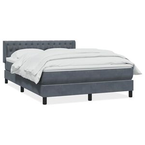 vidaXL Box Spring &Kappa;&rho;&epsilon;&beta;ά&tau;&iota; &mu;&epsilon; &sigma;&tau;&rho;ώ&mu;&alpha; &Sigma;&kappa;&omicron;ύ&rho;&omicron; &gamma;&kappa;&rho;&iota; 140x220 cm &Beta;&epsilon;&lambda;&omicron;ύ&delta;&iota;&nu;&omicron;