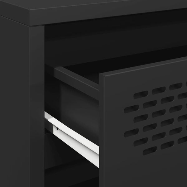 vidaXL Ντουλάπι Μαύρο 68x39x73,5 εκ. από Χάλυβα Ψυχρής Έλασης