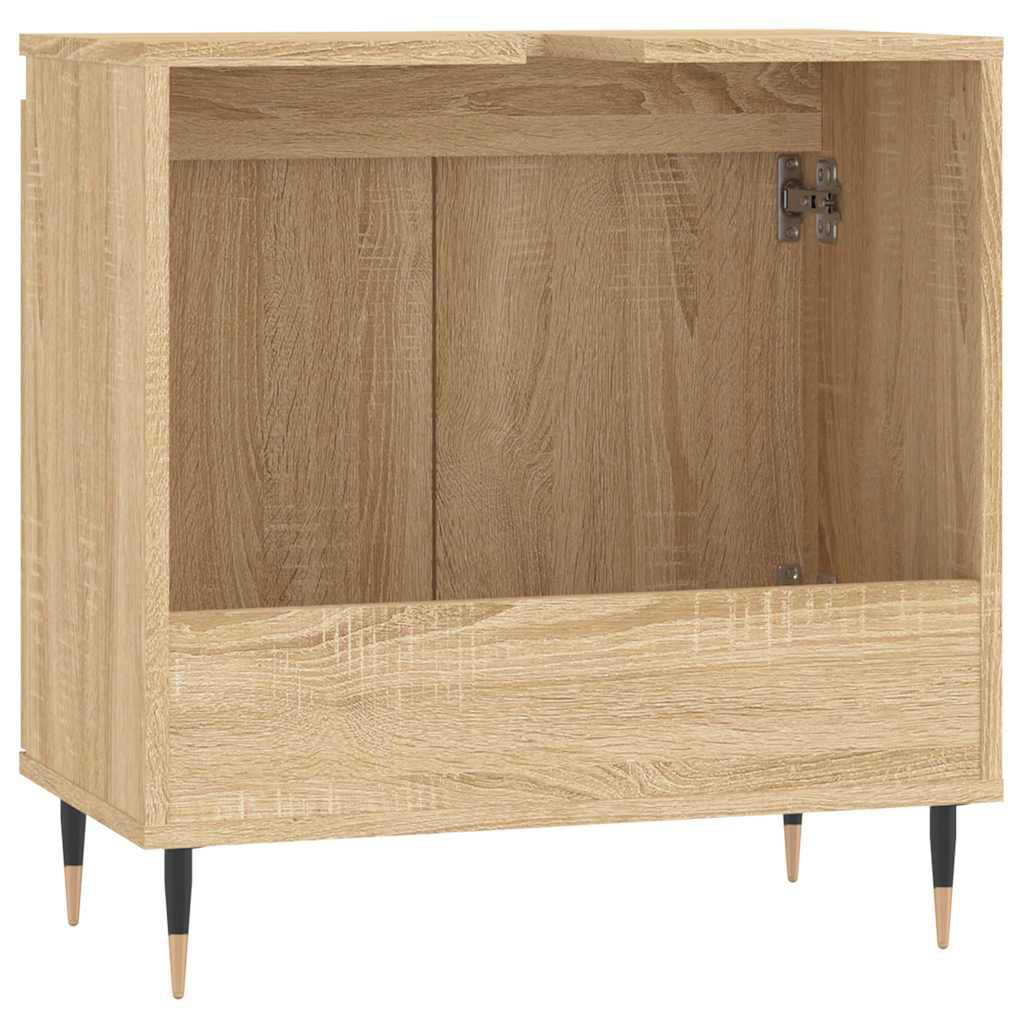 vidaXL Ντουλάπι Μπάνιου Sonoma Δρυς 58 x 33 x 60 εκ. από Επεξεργ. Ξύλο