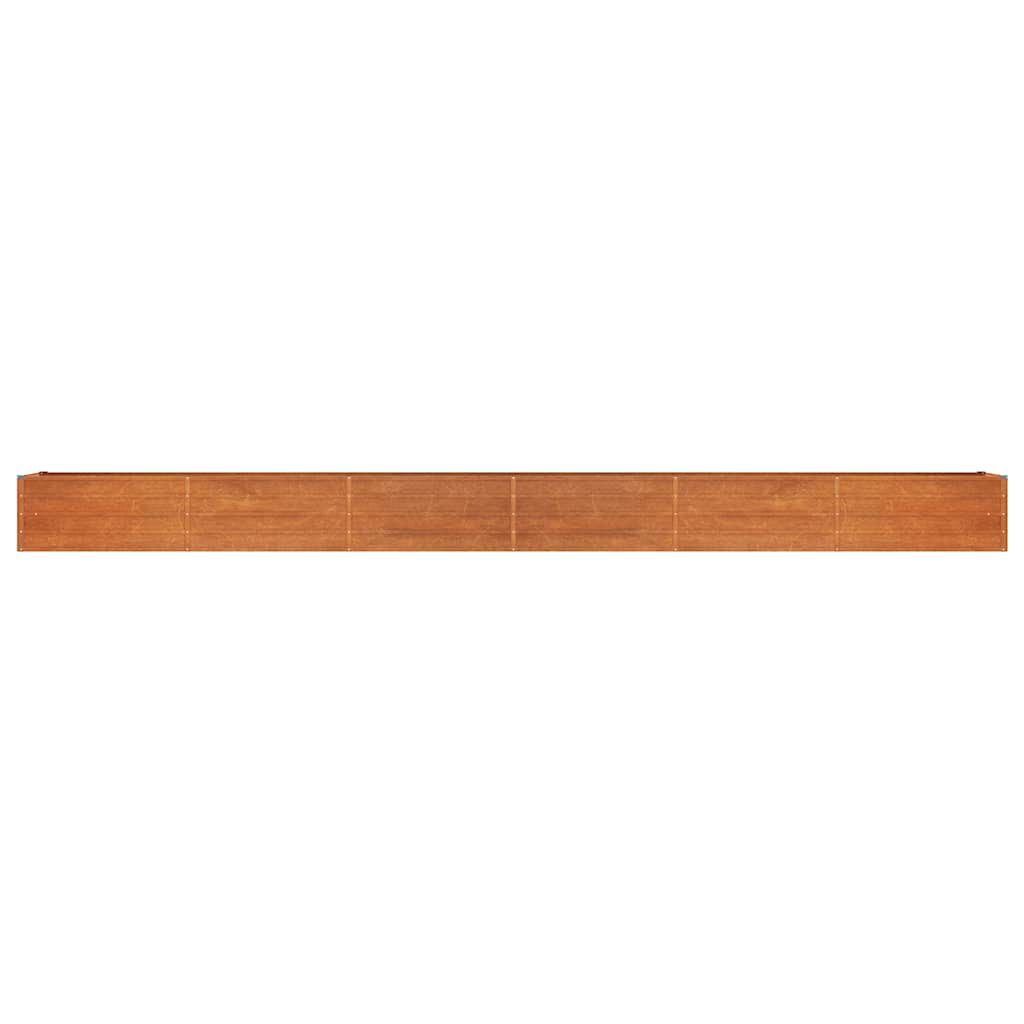 vidaXL Ζαρντινιέρα Σκουριασμένο 600x80x45 εκ. Ατσάλι Σκληρυθέν Αέρα