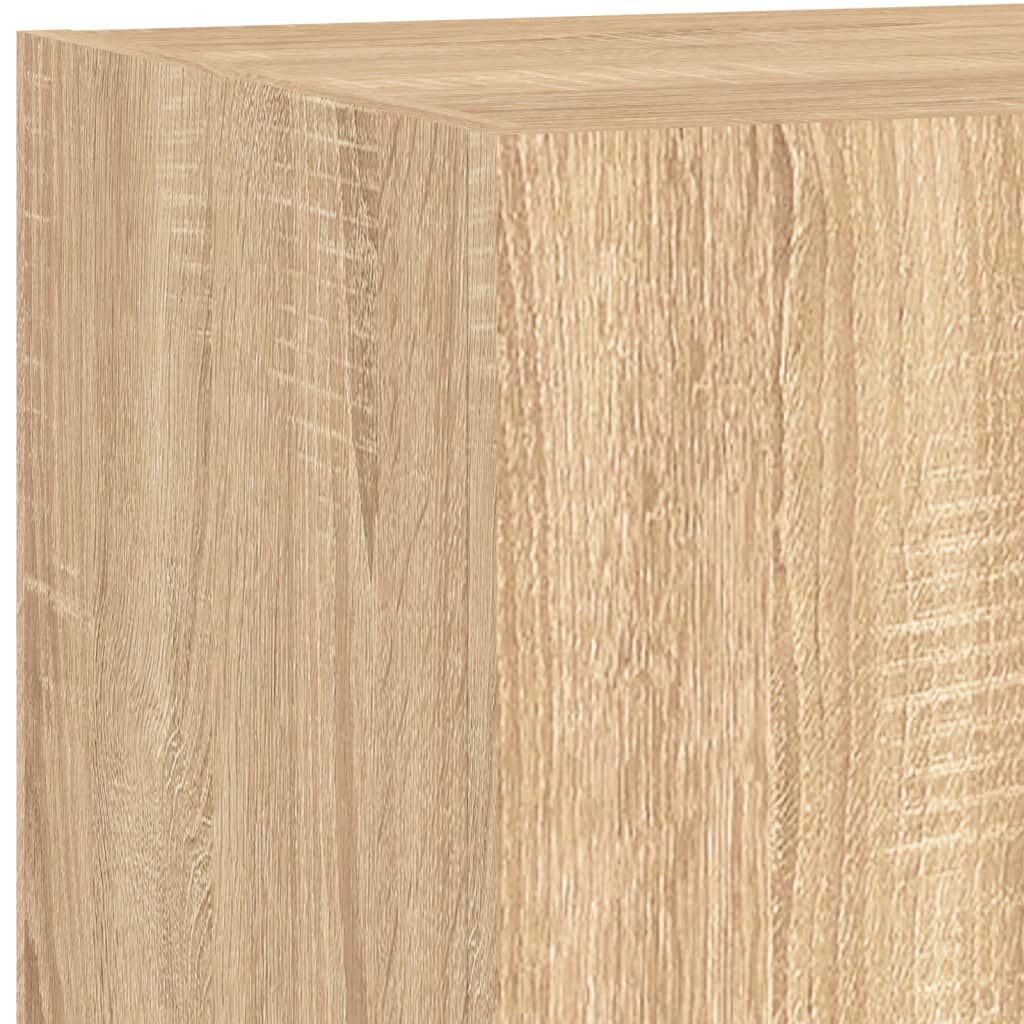 vidaXL Έπιπλα Τοίχου Τηλ. με LED 2 Τεμ. Sonoma Δρυς 60x35x31 εκ.
