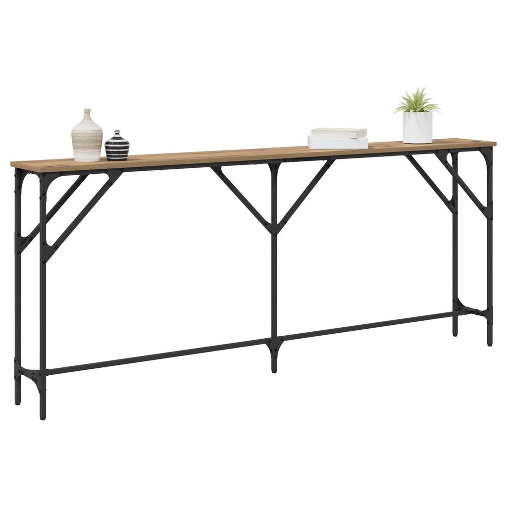 vidaXL Κονσόλα Δρυός 180x23x75 εκ. Τεχνικώς Επεξεργασμένο Ξύλο
