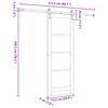 vidaXL Συρόμενη Πόρτα ORKDAL Καφέ 73.5 x 198.5 εκ. Μασίφ ξύλο πεύκου