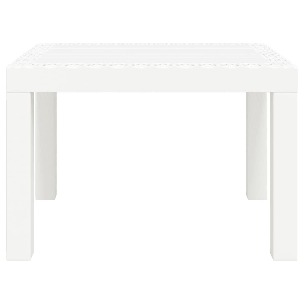 vidaXL Τραπέζι Κήπου Λευκό 59 x 47 x 40 εκ. Πολυπροπυλένιο
