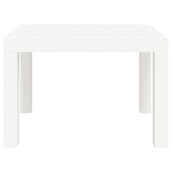 vidaXL Τραπέζι Κήπου Λευκό 59 x 47 x 40 εκ. Πολυπροπυλένιο