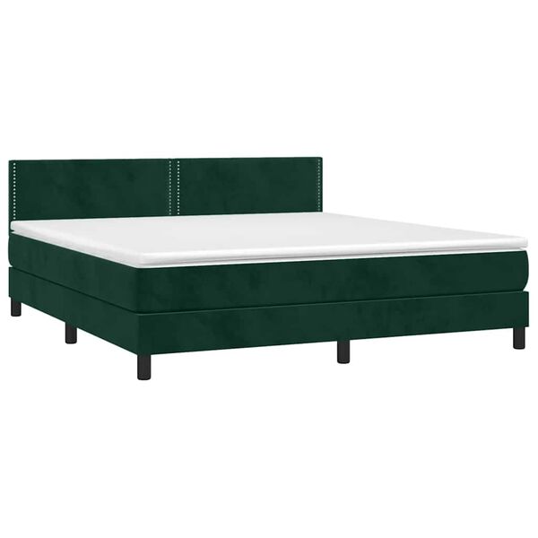 vidaXL &Kappa;&rho;&epsilon;&beta;ά&tau;&iota; Boxspring &mu;&epsilon; &Sigma;&tau;&rho;ώ&mu;&alpha; & LED &Sigma;&kappa;. &Pi;&rho;ά&sigma;&iota;&nu;&omicron; 180x200&epsilon;&kappa; &Beta;&epsilon;&lambda;&omicron;ύ&delta;&omicron;