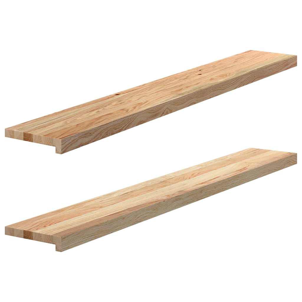 vidaXL Περβάζια παραθύρων 2 τεμ. 140x20x2 εκ. Ακατέργαστο Μασίφ Δρυός