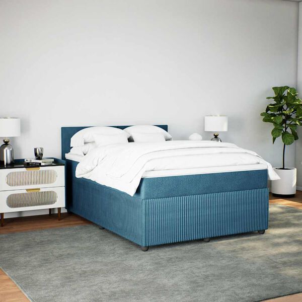 vidaXL &Kappa;&rho;&epsilon;&beta;ά&tau;&iota; Boxspring &mu;&epsilon; &Sigma;&tau;&rho;ώ&mu;&alpha; &Mu;&pi;&lambda;&epsilon; 140x190 &epsilon;&kappa;. &Beta;&epsilon;&lambda;&omicron;ύ&delta;&iota;&nu;&omicron;