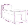 vidaXL Κρεβάτι Boxspring με Στρώμα Σκούρο Καφέ 80x200 εκ. Υφασμάτινο