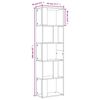 vidaXL Βιβλιοθήκη Καφέ Δρυς 45 x 24 x 160 εκ. από Επεξεργασμένο Ξύλο