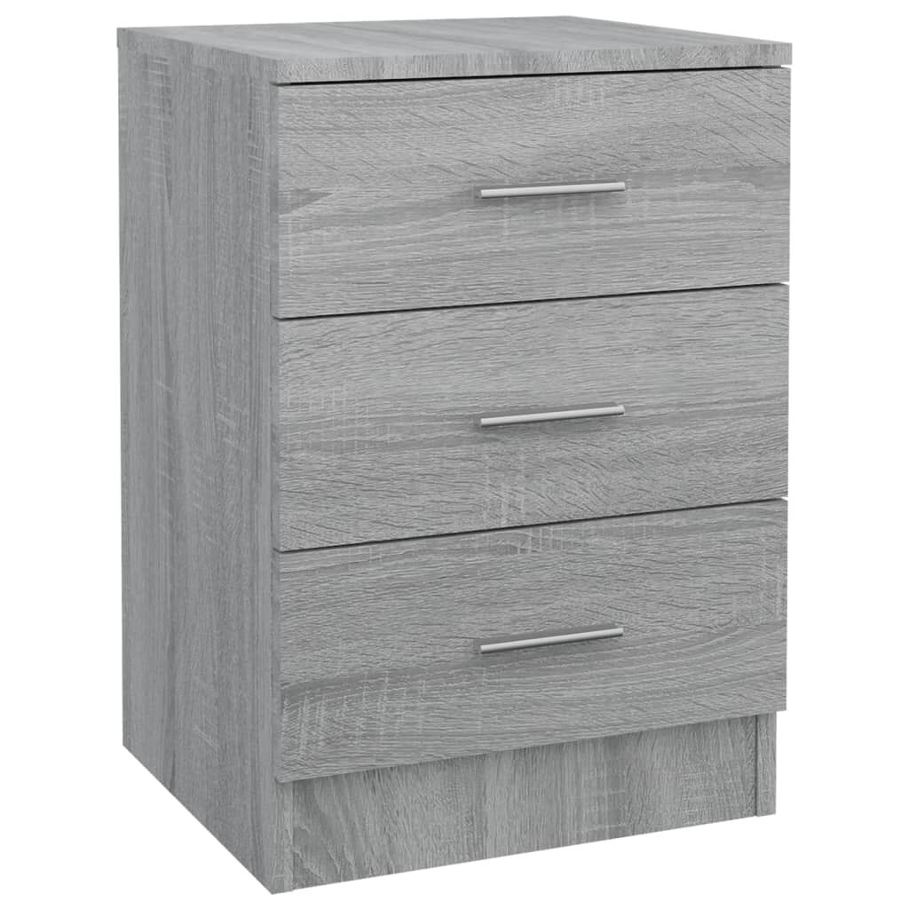 vidaXL Κομοδίνο Γκρι Sonoma 38x35x56 εκ. από Επεξεργασμένο Ξύλο