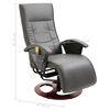 vidaXL Πολυθρόνα Μασάζ Γκρι από Συνθετικό Δέρμα