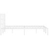 vidaXL Πλαίσιο Κρεβατιού με Κεφαλάρι Λευκό 140x190 εκ. Μεταλλικό