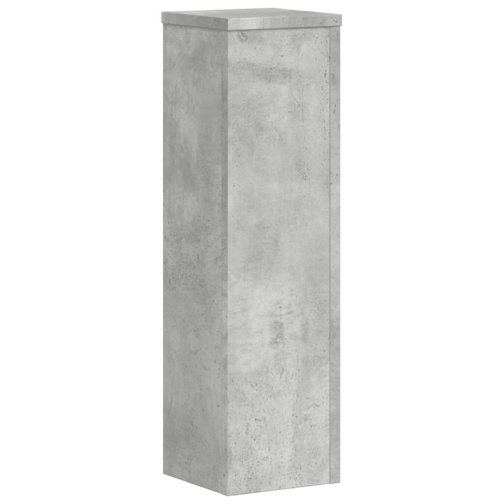 vidaXL Βάσεις Φυτών 2 τεμ. Γκρι Σκυρ. 17x17x60 εκ. Επεξεργασμένο Ξύλο