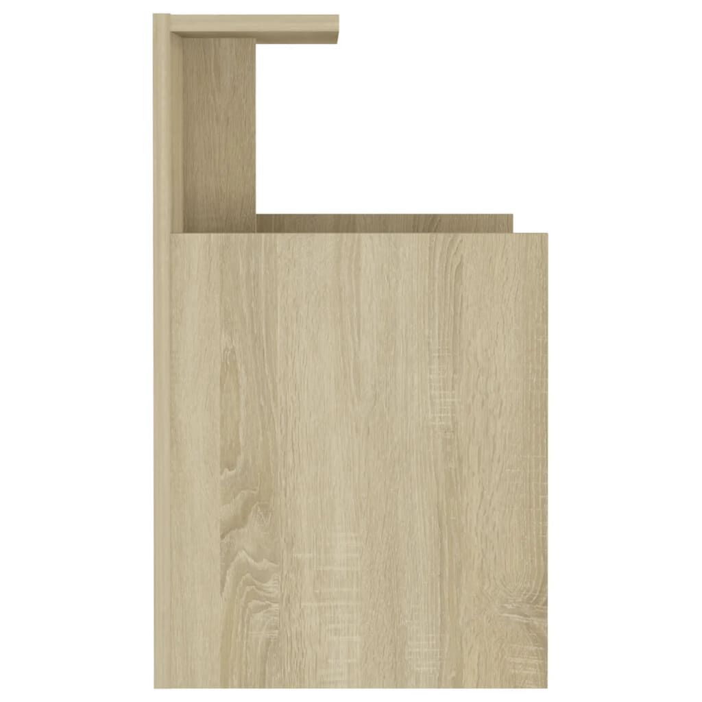 vidaXL Κομοδίνα 2 τεμ. Sonoma Δρυς 40 x 35 x 60 εκ. από Επεξ. Ξύλο
