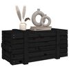vidaXL Κουτί Αποθήκευσης Μαύρα 91x40,5x42 εκ. Μασίφ Ξύλο Πεύκου
