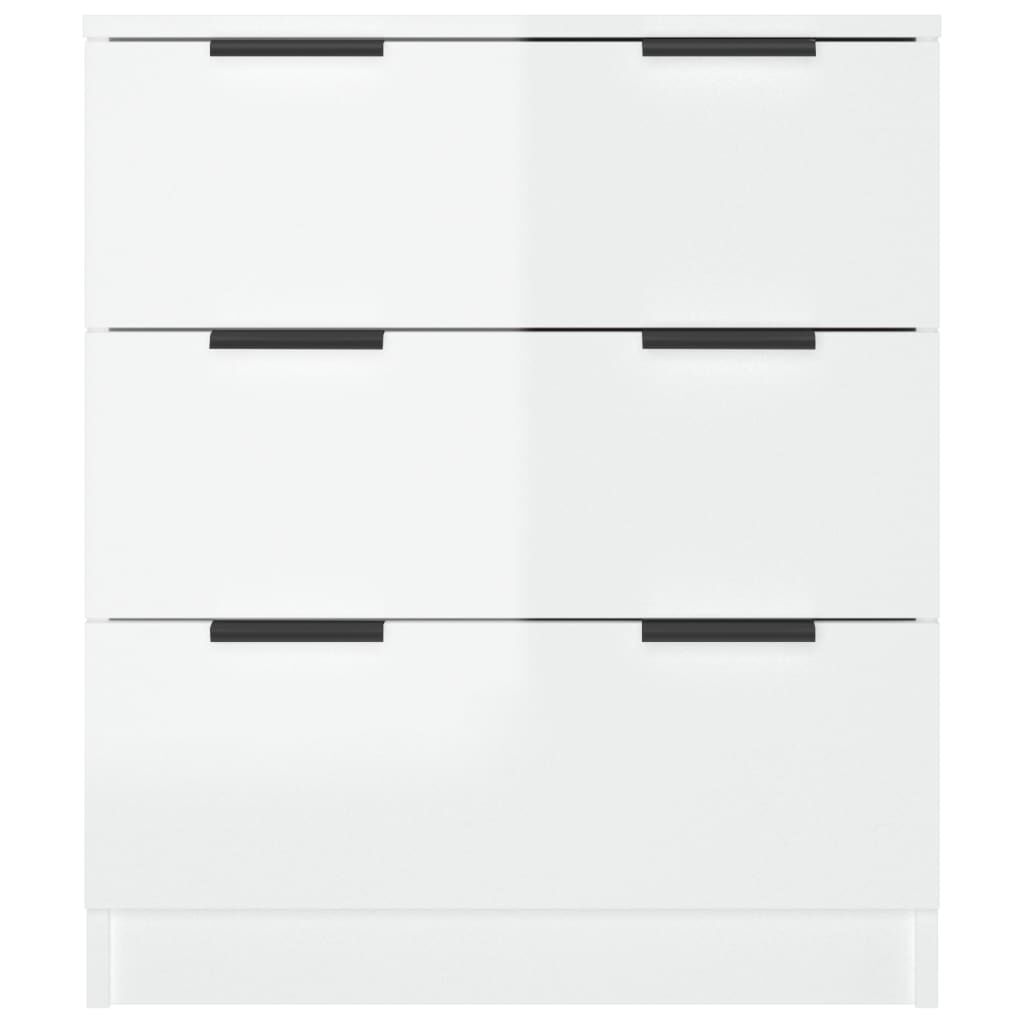vidaXL Συρταριέρα Γυαλιστερό Λευκό 60 x 30 x70 εκ. Επεξεργασμένο Ξύλο