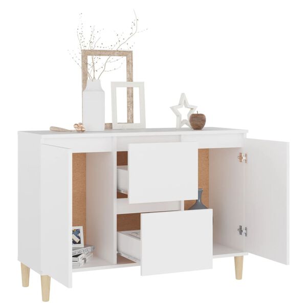 vidaXL Μπουφές Λευκός 101 x 35 x 70 εκ. από Επεξεργασμένο Ξύλο