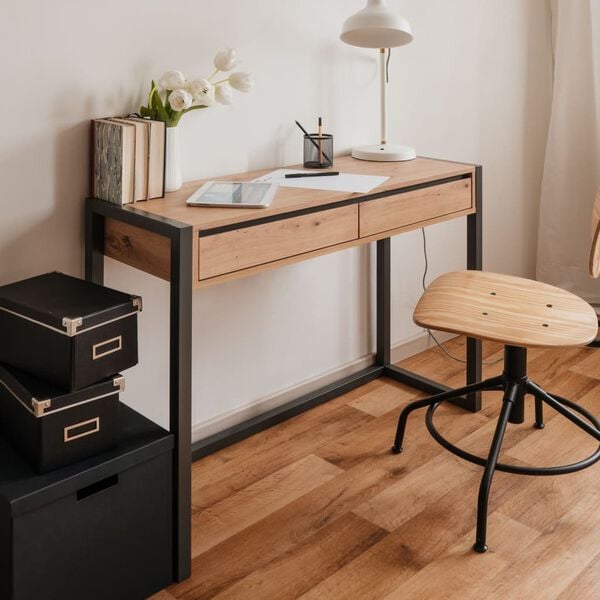 Finori Τραπέζι Κονσόλα Denver 44 Artisan Δρυς και Γκρι Ανθρακί