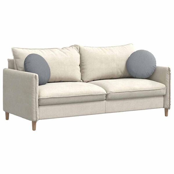 vidaXL Μαξιλάρια καθισμάτων 2 pcs Ανοιχτό γκρι Ø40 x 13 εκ ύφασμα