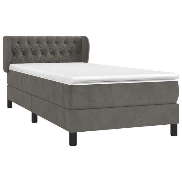vidaXL &Kappa;&rho;&epsilon;&beta;ά&tau;&iota; Boxspring &mu;&epsilon; &Sigma;&tau;&rho;ώ&mu;&alpha; &Sigma;&kappa;&omicron;ύ&rho;&omicron; &Gamma;&kappa;&rho;&iota; 90x200 &epsilon;&kappa;. &Beta;&epsilon;&lambda;&omicron;ύ&delta;&iota;&nu;&omicron;