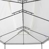 vidaXL Κιόσκι με Κουρτίνες Λευκό 600 x 298 x 270 εκ. 180 γρ./μ²