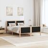 vidaXL Σκελετός Κρεβατιού με κεφαλάρι Μαύρο 160 x 200 cm ύφασμα