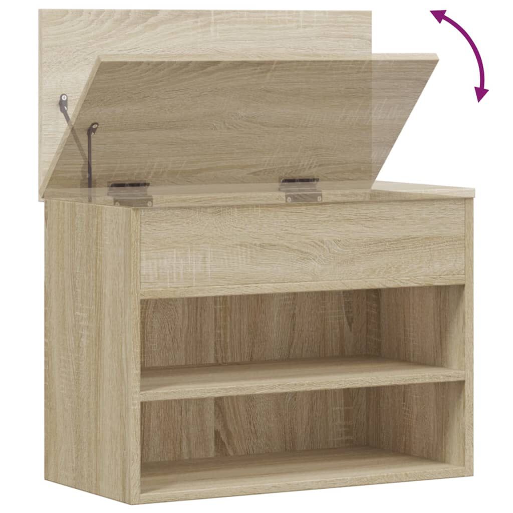 vidaXL Παπουτσοθήκη Sonoma Δρυς 60 x 30 x 45 εκ. από Επεξ. Ξύλο