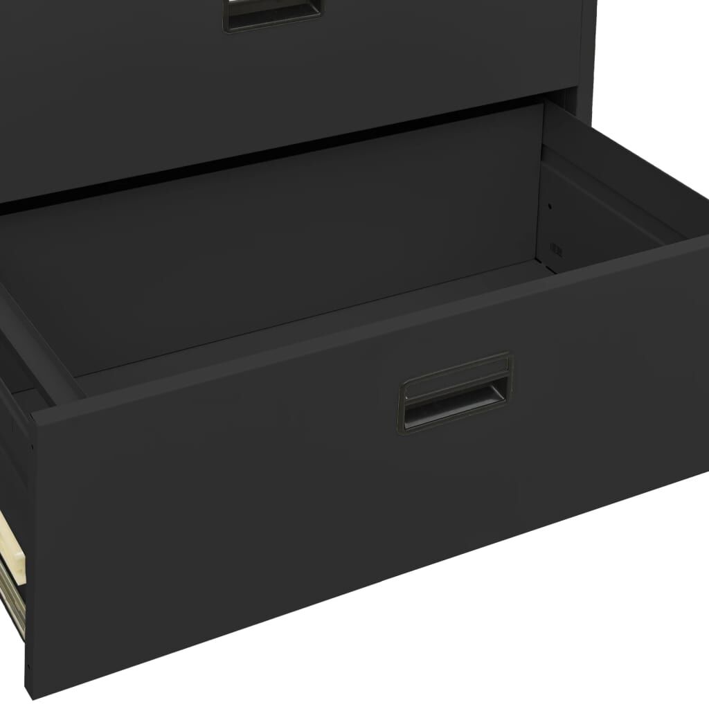 vidaXL Αρχειοθήκη Ανθρακί 90 x 46 x 134 εκ. από Ατσάλι